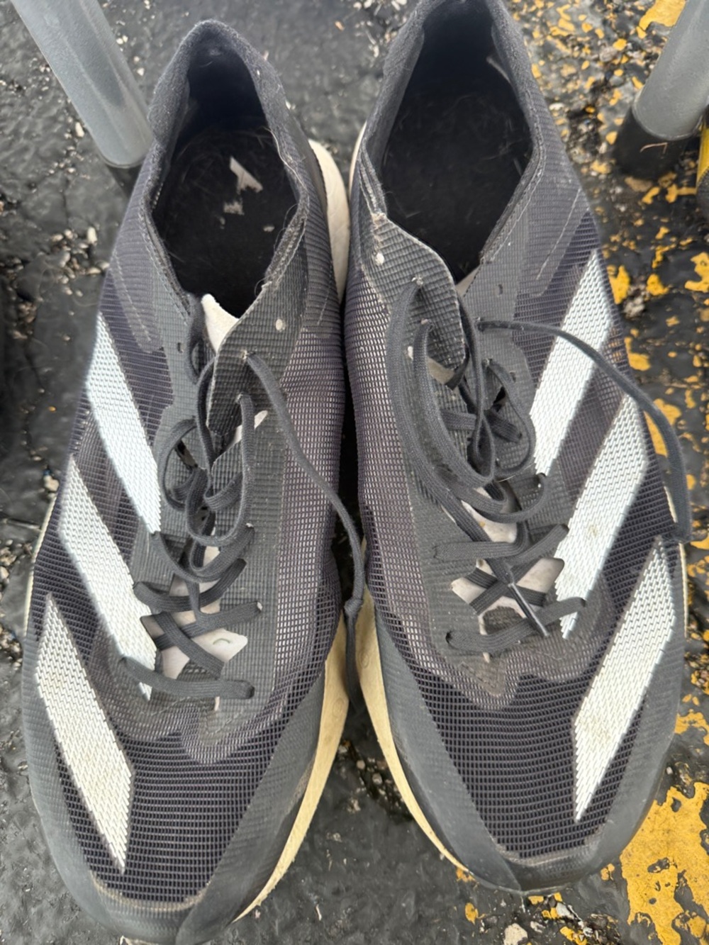 adidas Men’s Black & White Athletic Lace-Up Sneakers